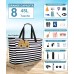 ISEYOU Borsa Mare Grande XXL Famiglia, Borsa Spiaggia con Chiusura Zip e Impermeabile, Leggera e Pieghevole, Multitasche ad Ampia Capacità Borsa Tracolla Donna per Shopping, Viaggio, Campeggio