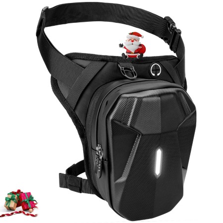 ISEYOU Marsupio da Gamba per Moto, Borsa Gamba Moto per Uomo e Donna in EVA con Multitasche Borsello Multifunzione per Escursionismo, Campeggio, Arrampicata, Ciclismo, Pesca, Corsa