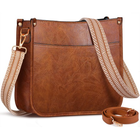 ISEYOU Borsa Tracolla Donna, Borsa a Tracolla in Morbida Pelle PU con Due Spallacci Regolabili Rimovibili Alla Moda, Crossbody Bag per Lavoro Quotidiano, Shopping, Appuntamenti, Viaggi