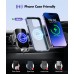 ISEYOU Support Telephone Voiture Induction, 15 W Chargeur Induction Voiture [Serrage Automatique & Rotation 360°] sans Fil Intelligente Rapide Compatible avec 15 14 Pro Max, Galaxy S23/S22, etc