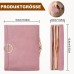 ISEYOU Geldbörse Damen mit Münzfach, Portemonnaie Damen Klein Viele Fächer, Geldbeutel Damen Kurzformat PU Leder mit 15 Kartenfächer - Weich Elegante Wallet (Rosa)