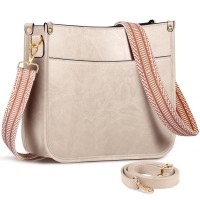 ISEYOU Borsa Tracolla Donna, Borsa a Tracolla in Morbida Pelle PU con Due Spallacci Regolabili Rimovibili Alla Moda, Bianco Crossbody Bag per Lavoro Quotidiano, Shopping, Appuntamenti, Viaggi