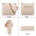 ISEYOU Borsa Tracolla Donna, Borsa a Tracolla in Morbida Pelle PU con Due Spallacci Regolabili Rimovibili Alla Moda, Bianco Crossbody Bag per Lavoro Quotidiano, Shopping, Appuntamenti, Viaggi