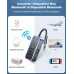 ISEYOU Trasmettitore Bluetooth 5.3, Adattatore Bluetooth Jack con Adattatore AUX Extra Dual da 3,5mm, Hi-Fi Estereo & Bassa Latenza, Supporta 2 AirPods o Cuffie, per TV, Viaggi In Aereo, Palestra